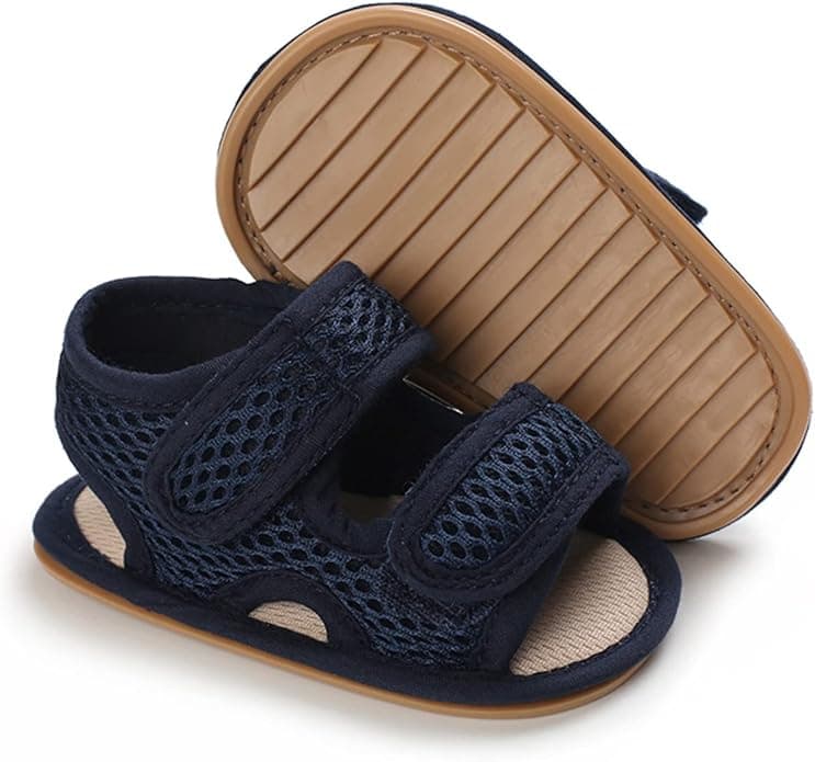 E-FAK Baby Boys Girls Summer Sandals Outdoor Beach Anti-Slip Rubber Soft Sole Newborn Toddler First Walker Shoes